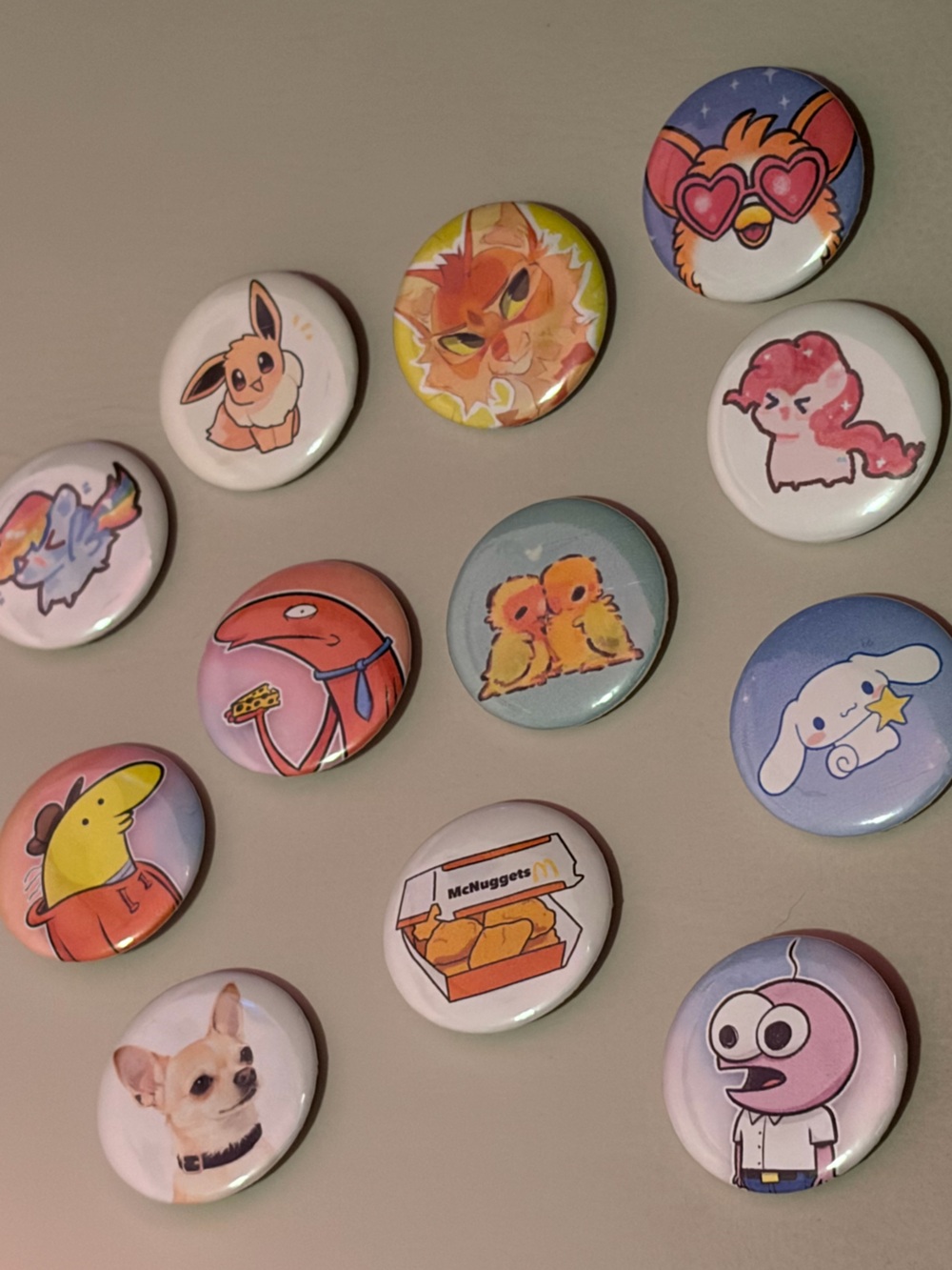 New Cute Character Pin Buttons - Collectable